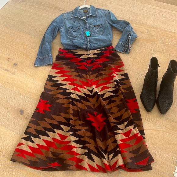 Tasha Polizzi Native inspired southwest skirt large L - Picture 2 of 5